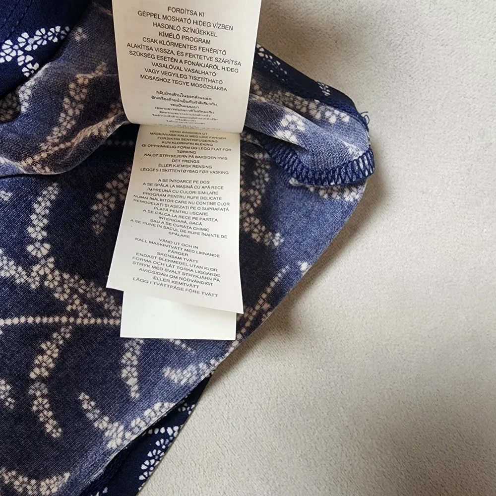 NWT Michael Kors Women's Floral Print Sleeveless Tank Top‎ True Navy Size Small